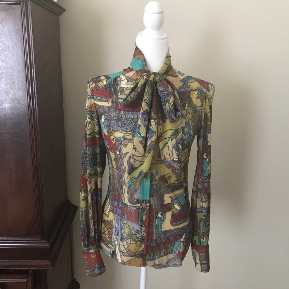 Amanda Art Nouveau Bow Blouse